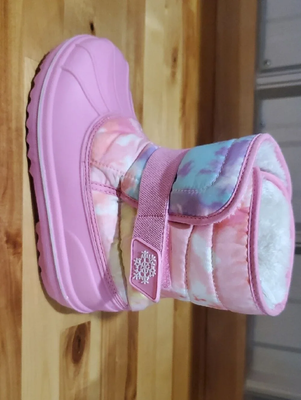 The Children's Place Pink Tie-Dye Girls Snow Boots